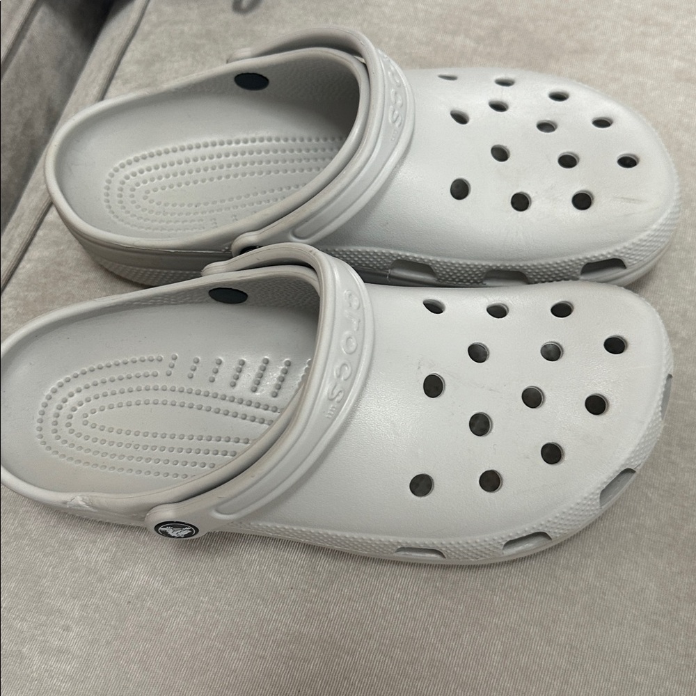 CROCS Light Gray Classic Clogs - Picture 4 of 8